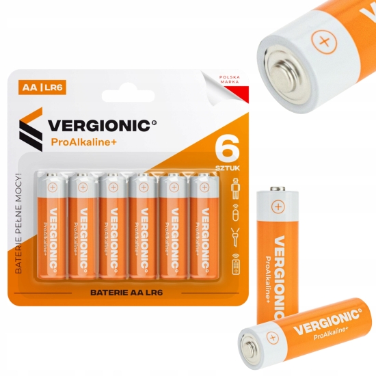 Vergionic Baterie Alkaliczne AA R6- 6szt- 0821