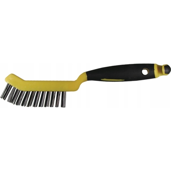 Szczotka druciana ręczna plastikowa 2 rzędowa HAMULCOWA drut stalowy 0,30mm